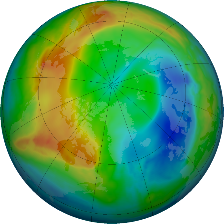 Arctic ozone map for 26 December 2008